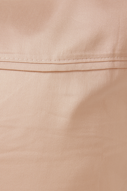 סדין מיטה זוגית 160/200 100% כותנה באריגת סאטן בצבע ניוד