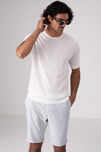 מכנסי ברמודה פשתן לגבר