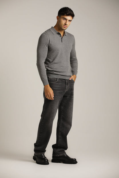 חולצת פולו בסגנון סריג דק | קנת קול