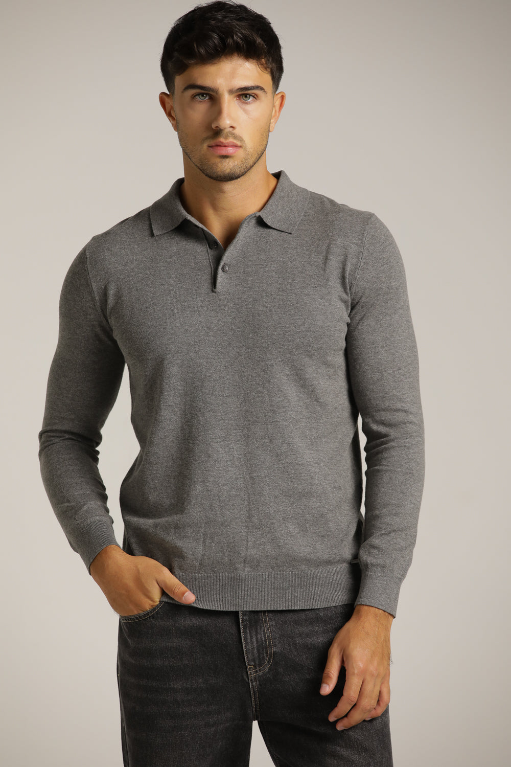 חולצת פולו בסגנון סריג דק | קנת קול