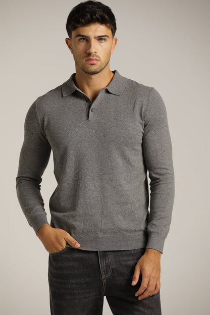 חולצת פולו בסגנון סריג דק | קנת קול