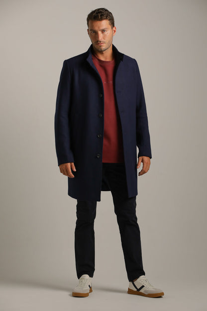 מעיל אלגנטי ארוך במרקם צמרי | קנת קול