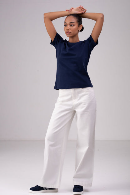 חולצת טי צווארון עגול לנשים