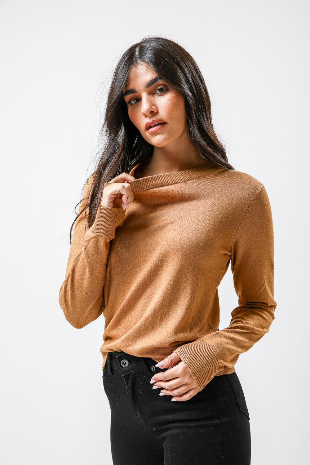 סריג CREW NECK קאמל - MASHBIR//365