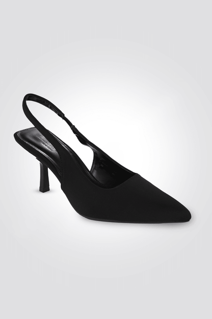 נעל עקב FABRIC SANDAL בצבע שחור - MASHBIR//365