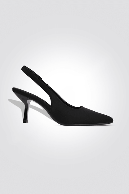 נעל עקב FABRIC SANDAL בצבע שחור - MASHBIR//365