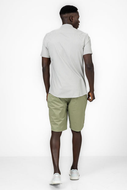 מכופתרת קצרה SLIM FIT בצבע אפור - MASHBIR//365