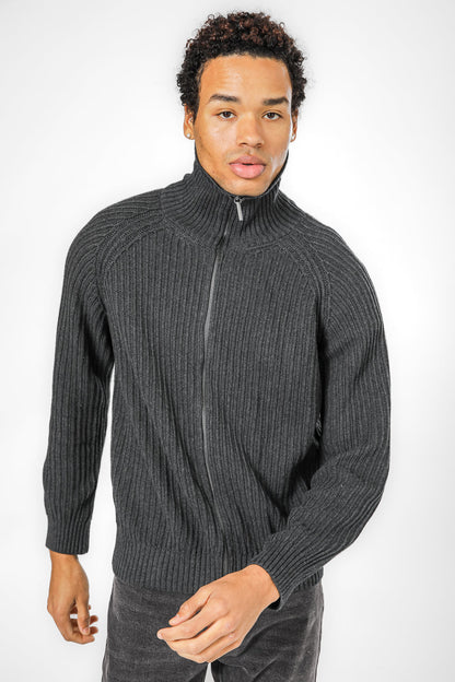 CHARCOAL קרדיגן ריב פתוח