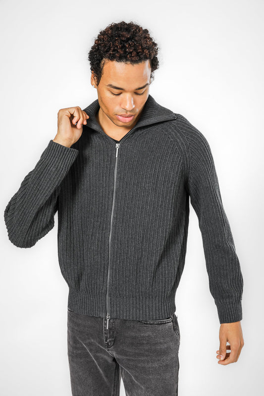 CHARCOAL קרדיגן ריב פתוח