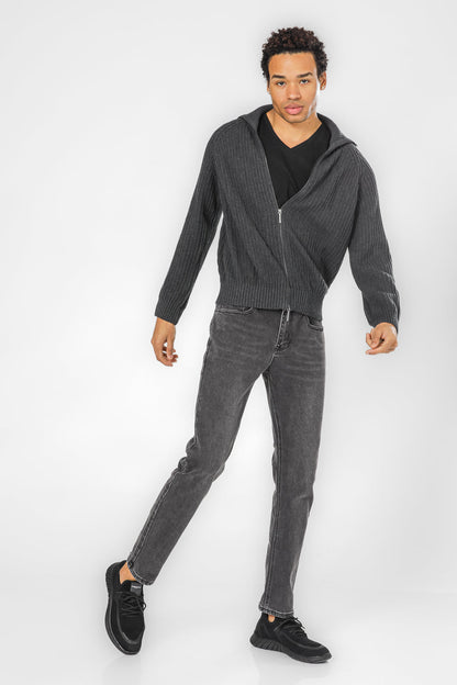 CHARCOAL קרדיגן ריב פתוח