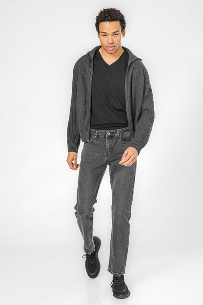 CHARCOAL קרדיגן ריב פתוח