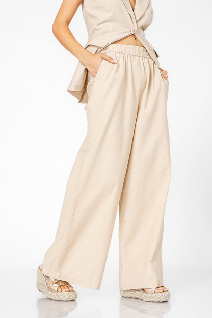 מכנסיים במראה פשתן