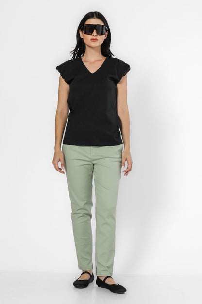 מכנסיים אלגנטיים בצבע ירוק