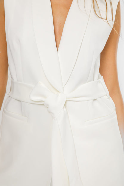 ווסט ארוך מחויט עם קשירה | קנת קול