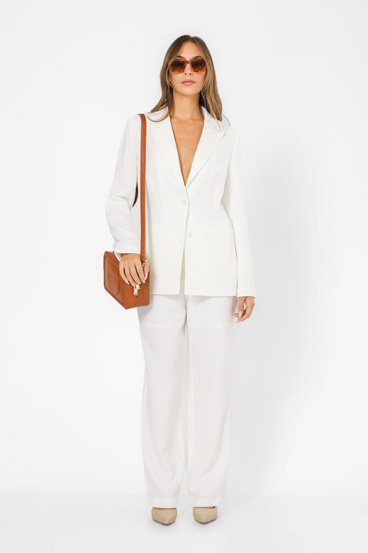 בלייזר מחויט בצבע לבן | קנת קול