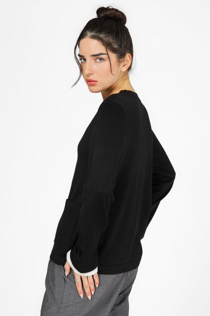 קרדיגן בייסיק צווארון וי | קנת קול