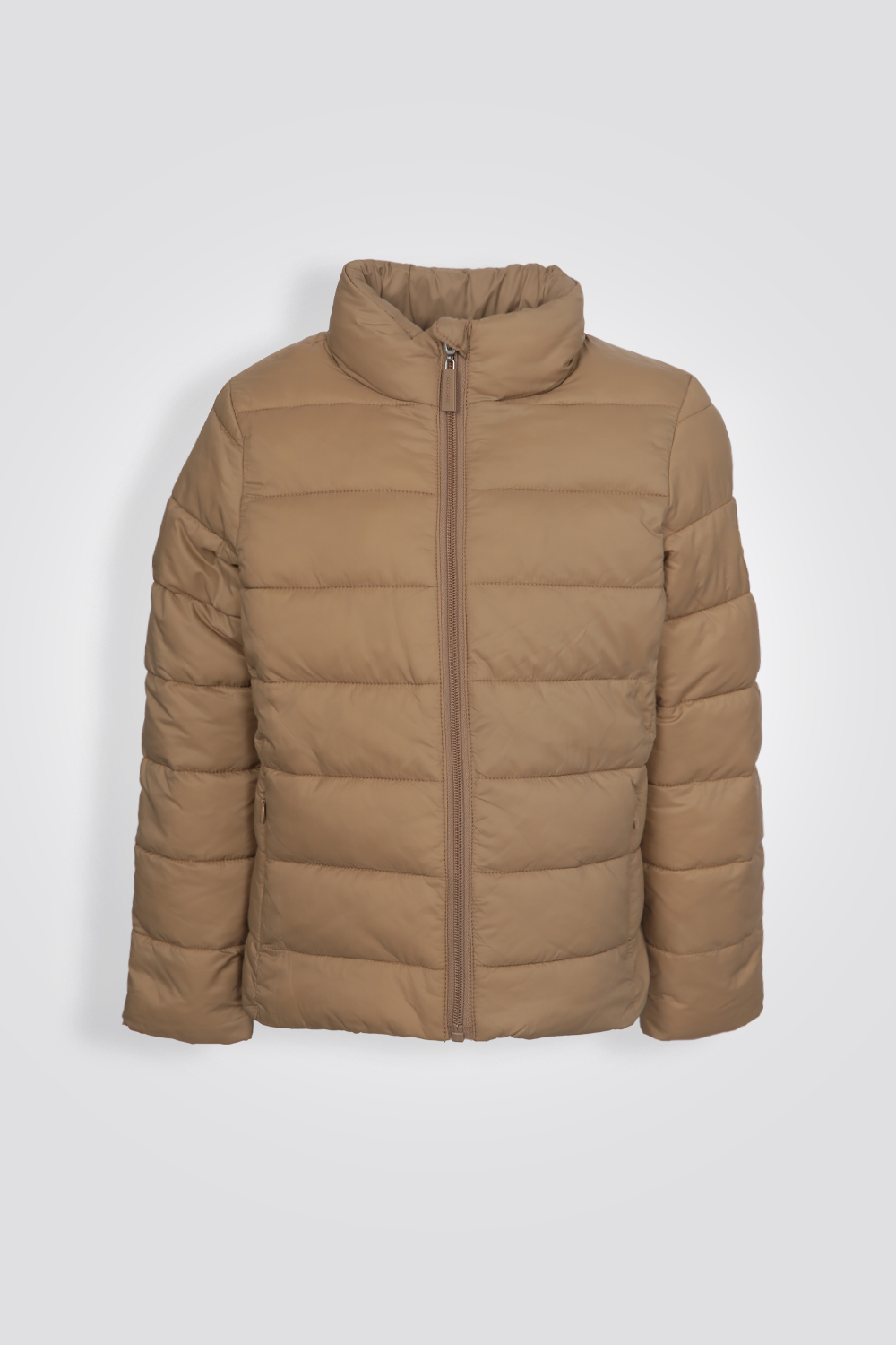 מעיל מרופד בצבע חום לאטה