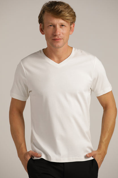 טישירט חלקה צווארון וי | קנת קול