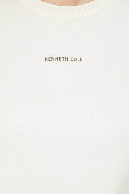 סווטשירט אוברסייז הדפס בגב בצבע קרם