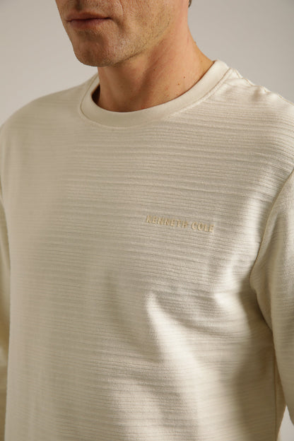 טישירט ארוכה עם טקסטורה עדינה | קנת קול