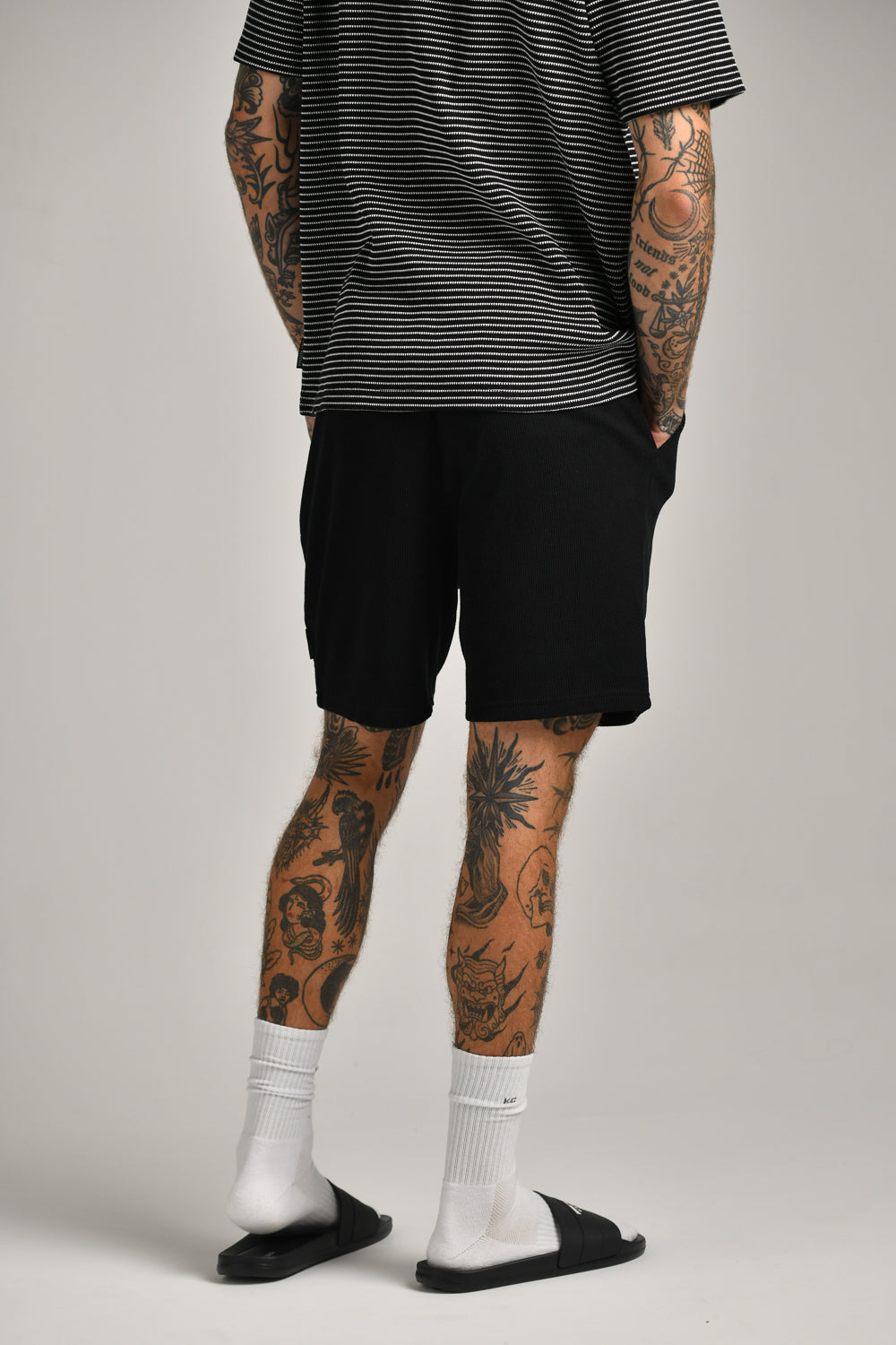 מכנסי ברמודה וואפל לגברים