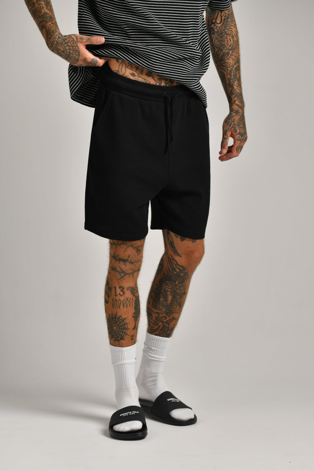 מכנסי ברמודה וואפל לגברים