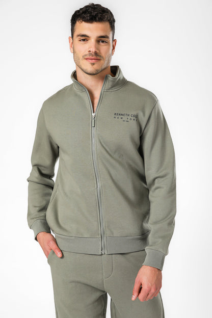 סווטשירט צווארון גולף עם רוכסן