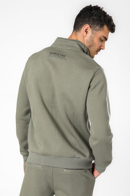 סווטשירט צווארון גולף עם רוכסן