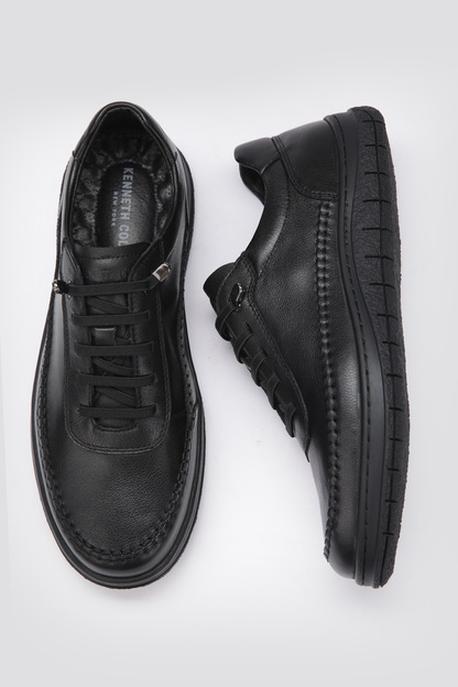 נעלי עור אלגנטיות לגברים בצבע שחור