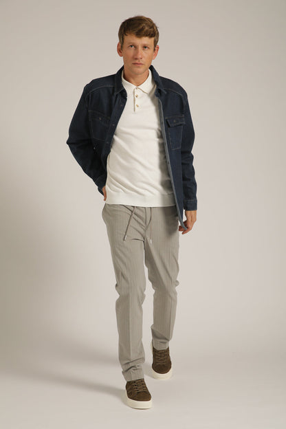 אוברשירט ג'ינס בצבע כחול כהה | קנת קול