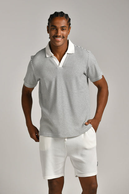 חולצת פולו וואפל פסים