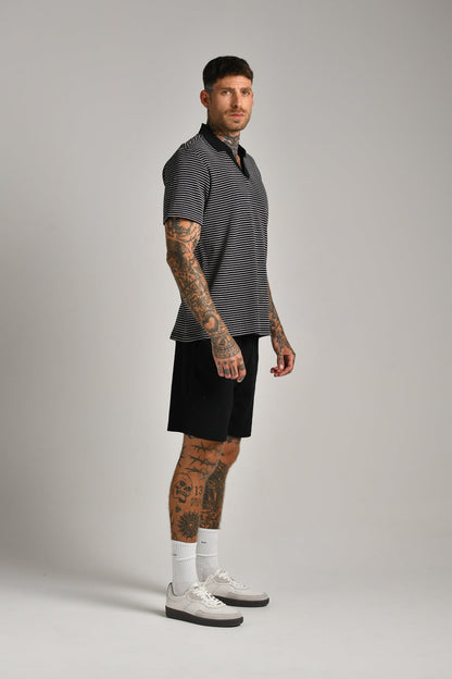 חולצת פולו וואפל פסים