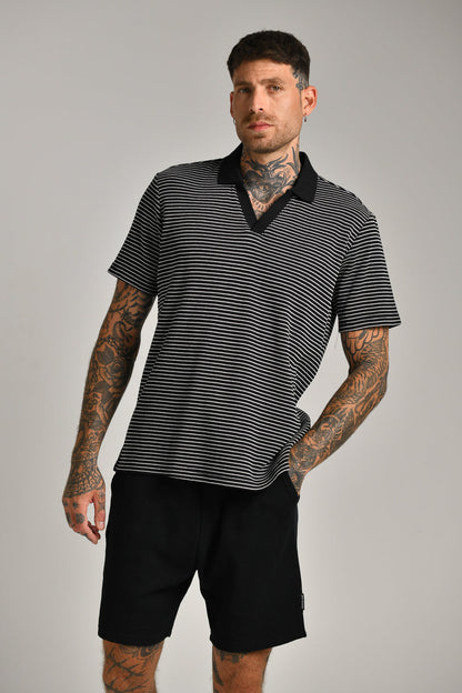 חולצת פולו וואפל פסים