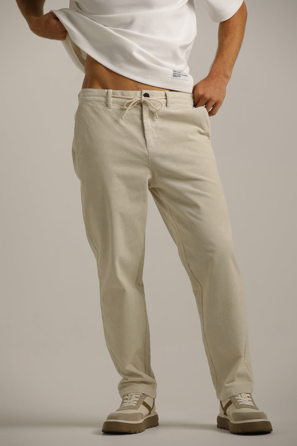 מכנסי קורדרוי עם שרוך לקשירה | קנת קול