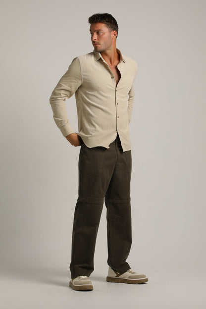 חולצת קורדרוי מכופתרת לגברים | קנת קול