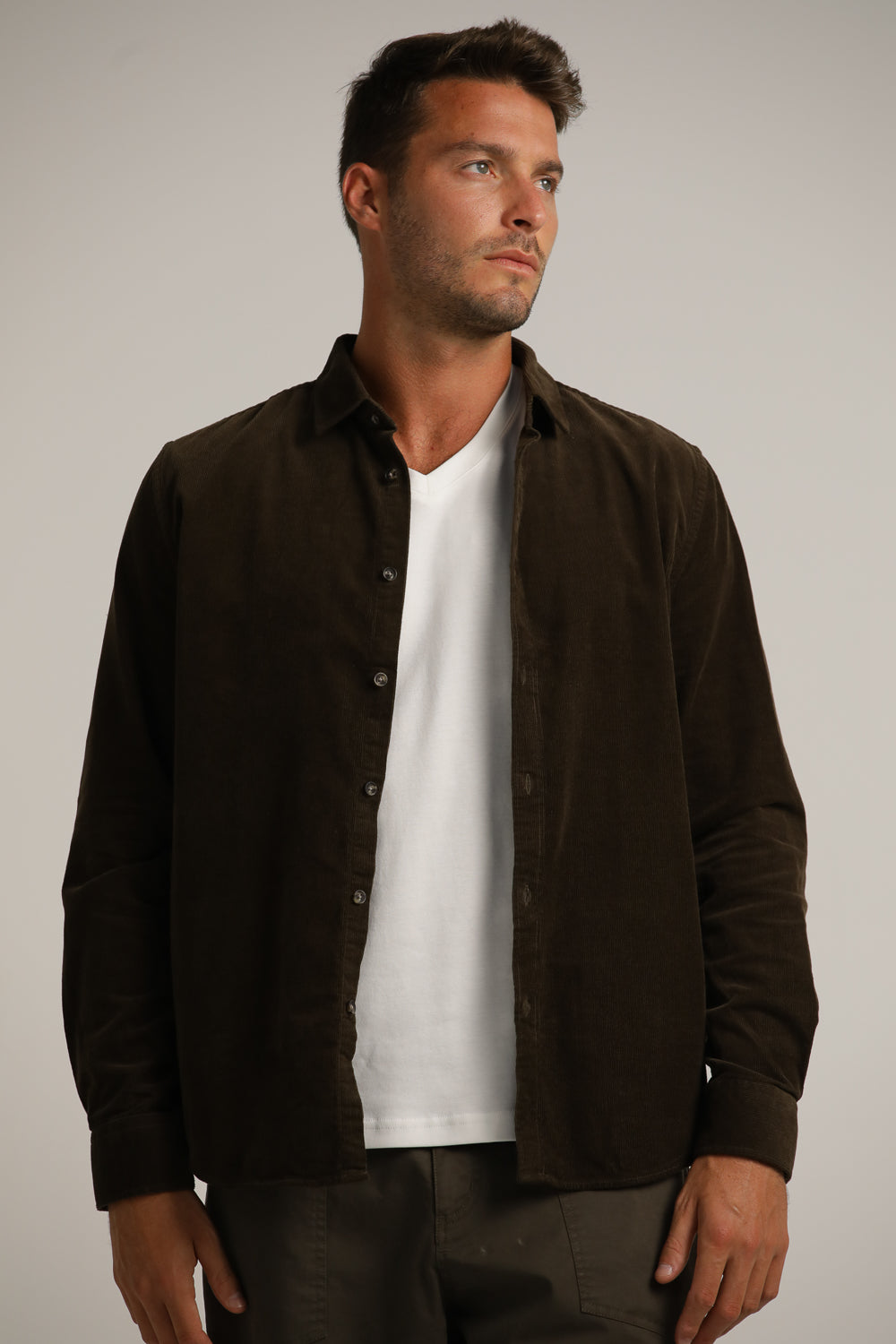 חולצה מכופתרת בסגנון קורדרוי | קנת קול