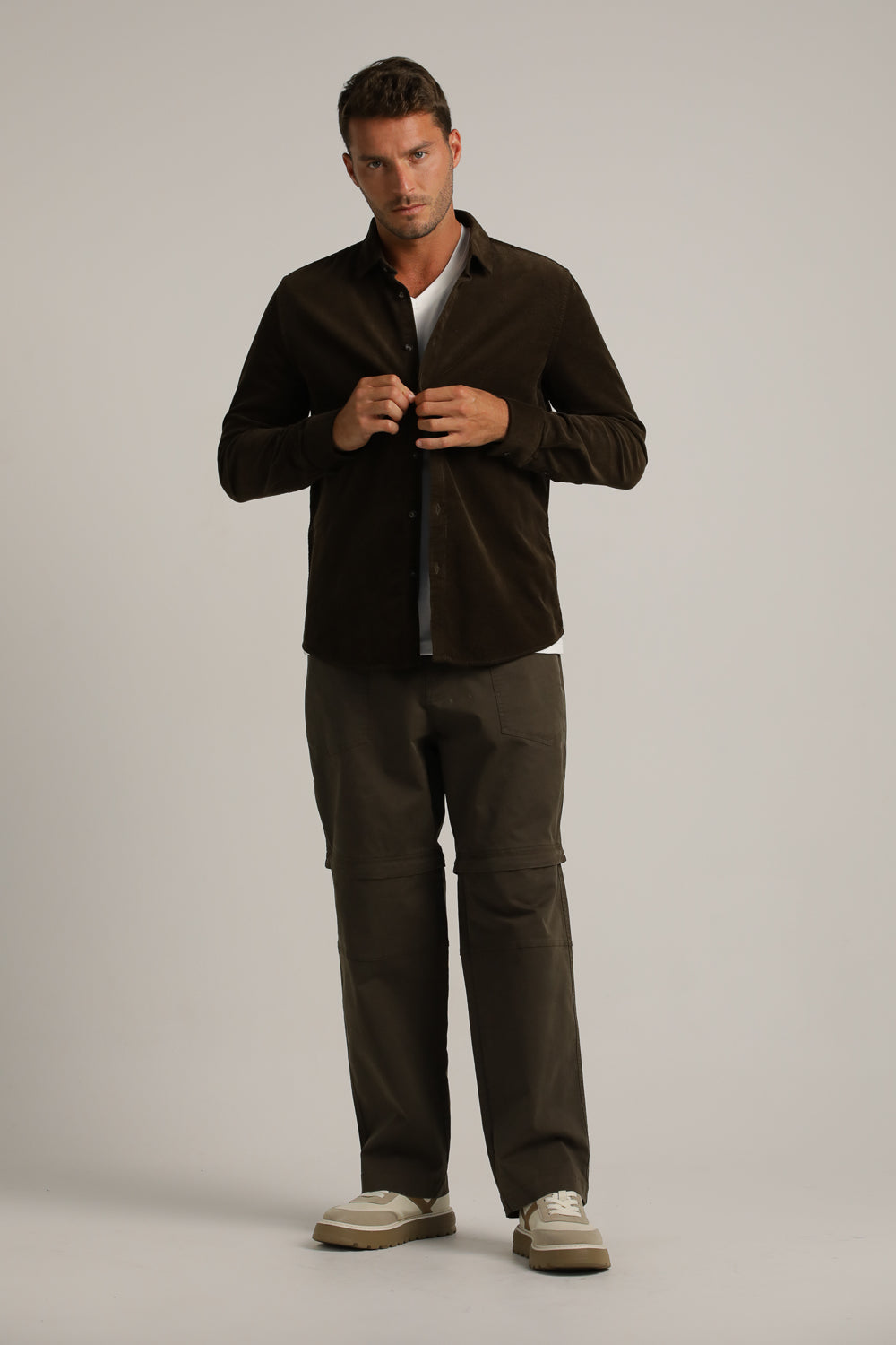 חולצה מכופתרת בסגנון קורדרוי | קנת קול