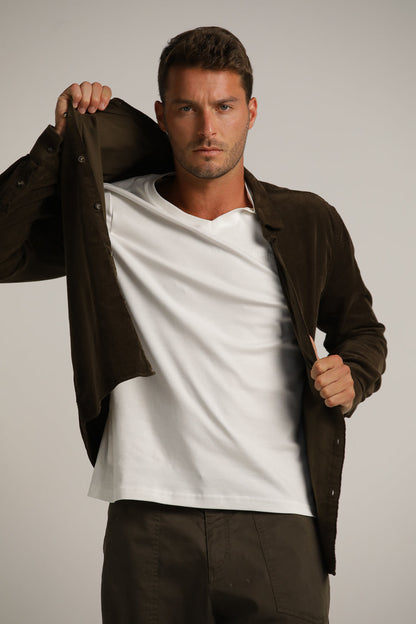 חולצה מכופתרת בסגנון קורדרוי | קנת קול