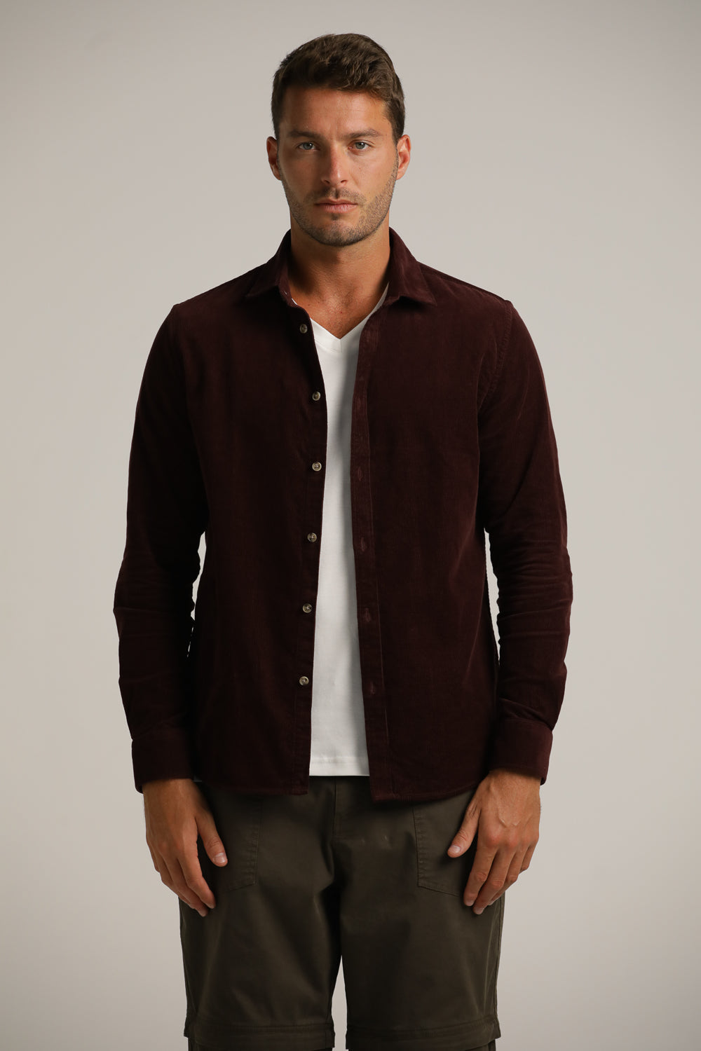 חולצה מכופתרת בסגנון קורדרוי | קנת קול