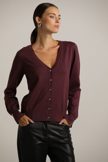 סריג קרדיגן בייסיק עם מחשוף וי | קנת קול