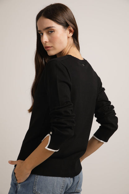 סריג קרדיגן בייסיק עם מחשוף וי | קנת קול