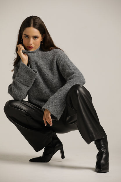 חולצת סריג במרקם צמרי | קנת קול