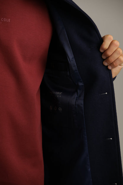 מעיל אלגנטי ארוך במרקם צמרי | קנת קול