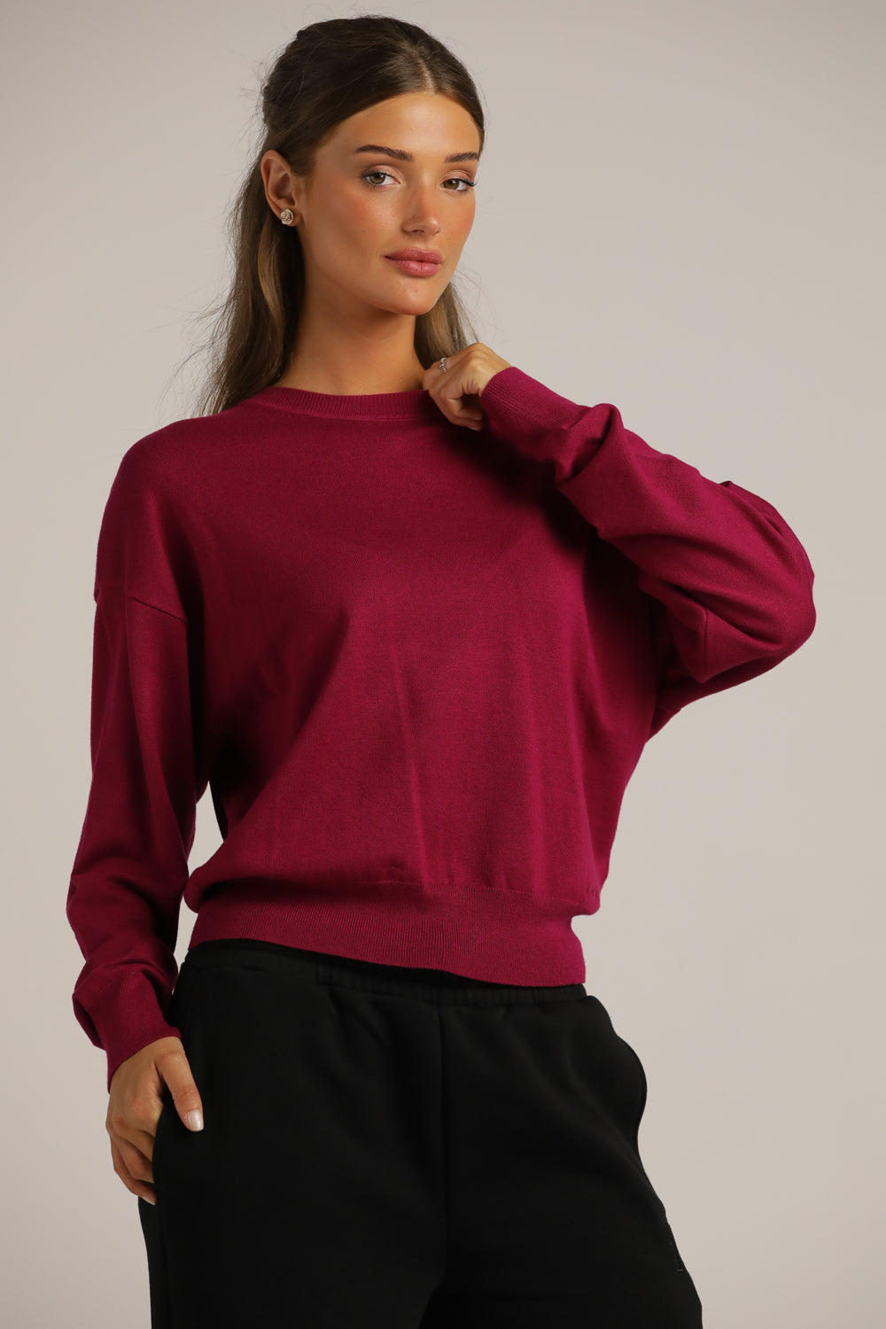 חולצת סריג בגזרת אוברסייז | קנת קול