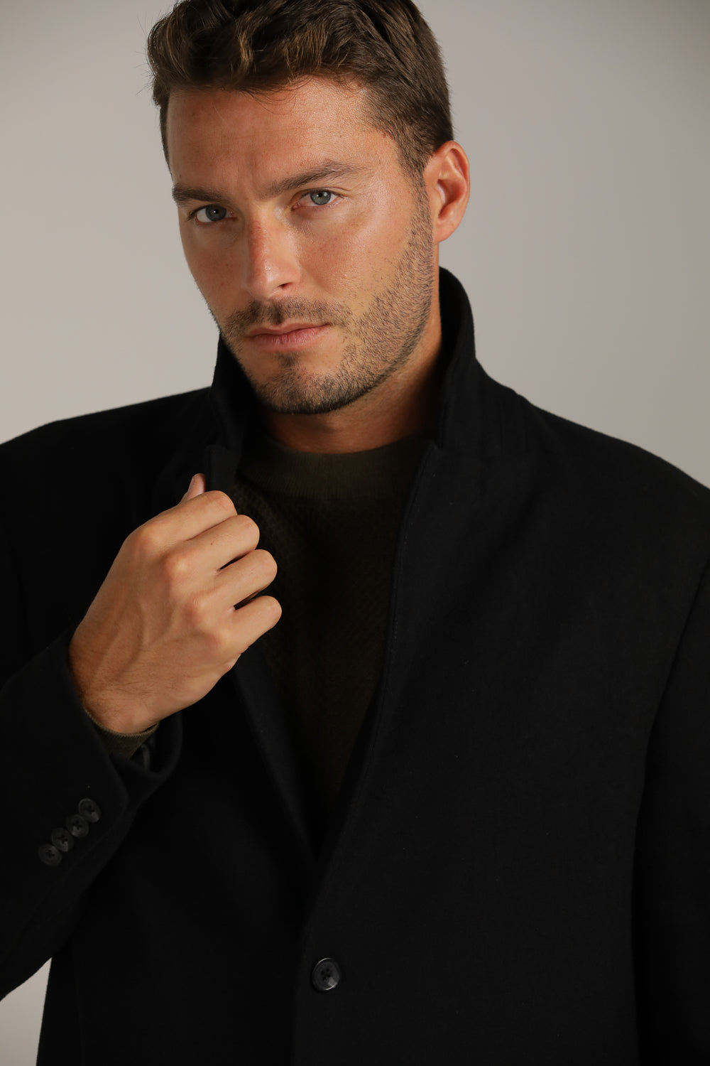 מעיל קלאסי ארוך במראה צמרי | קנת קול