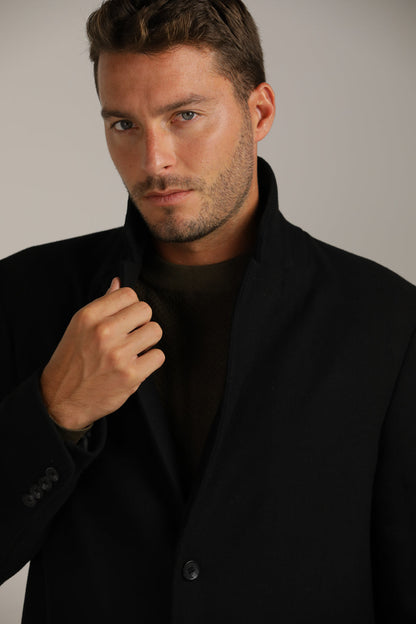 מעיל קלאסי ארוך במראה צמרי | קנת קול