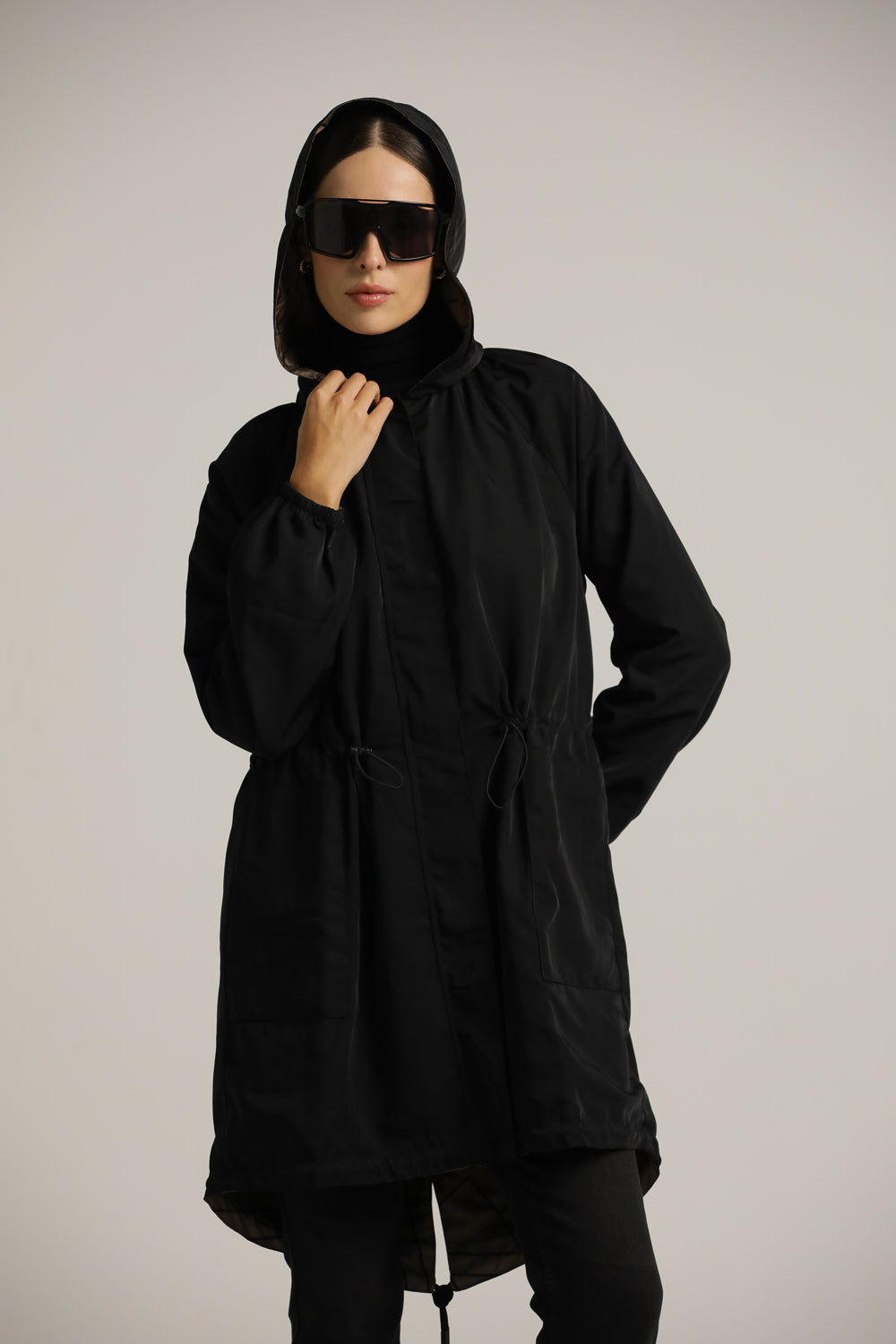 מעיל פארקה דו-צדדי עם קפוצ'ון | קנת קול
