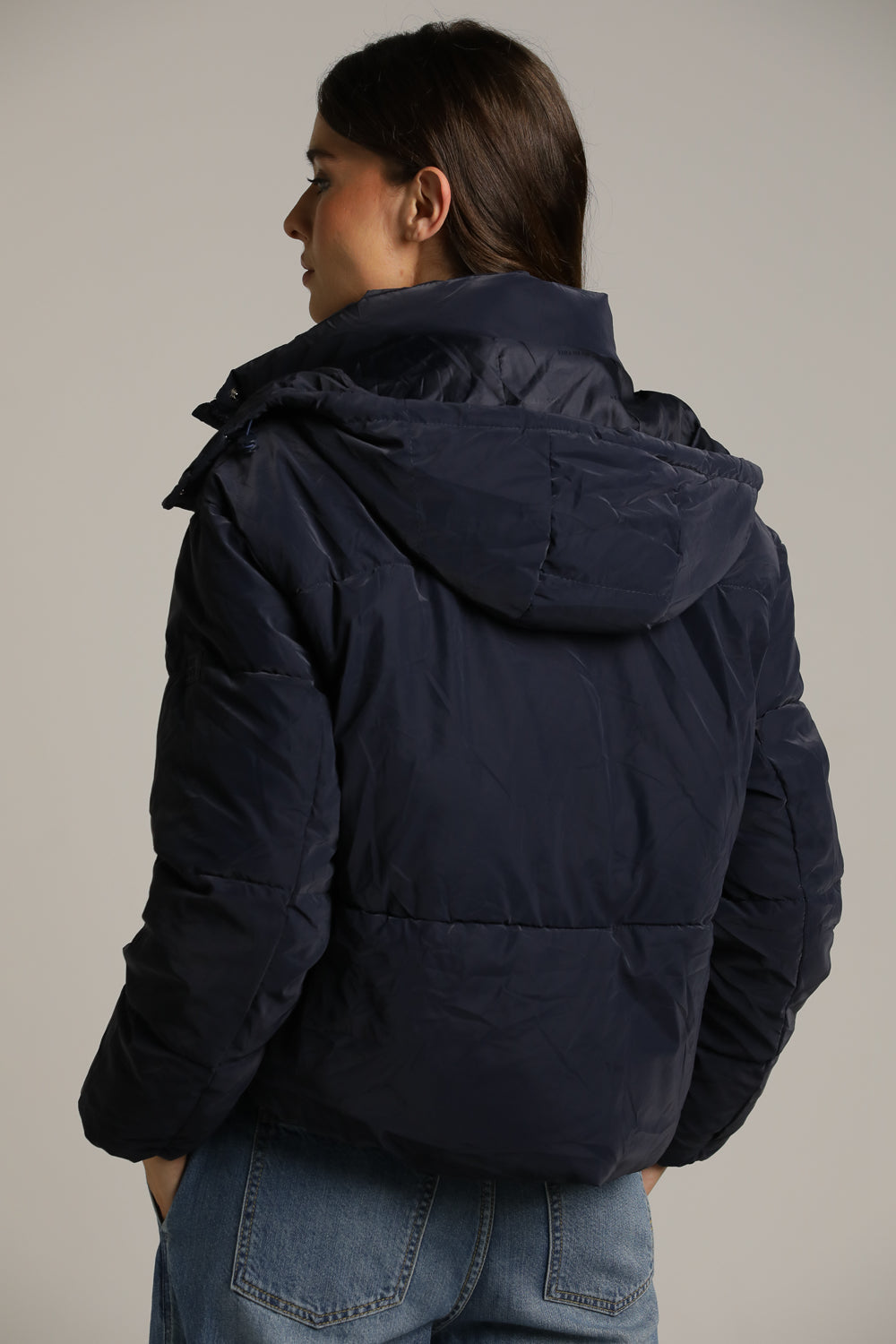 מעיל פוך קצר עם כובע נשלף | קנת קול