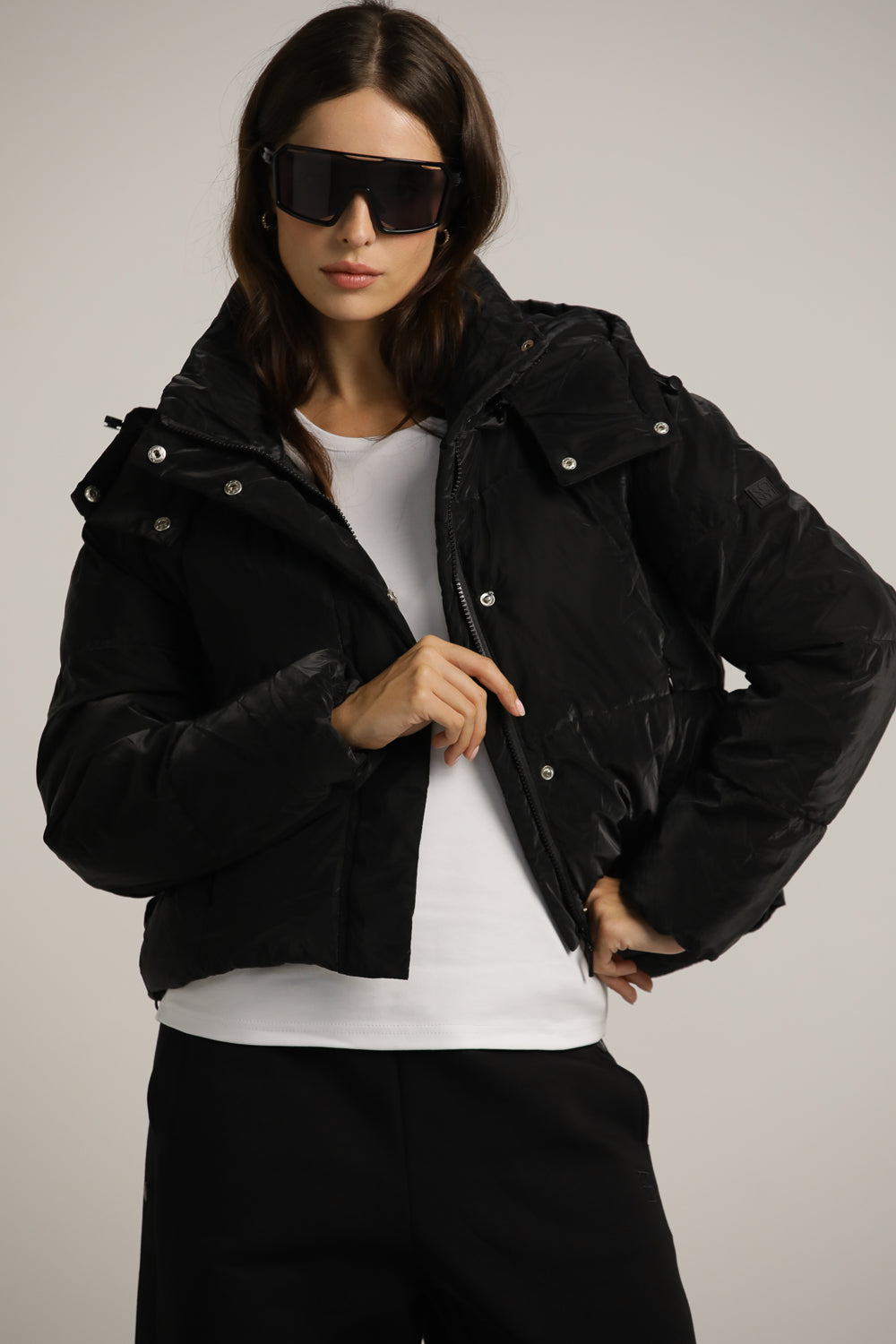 מעיל פוך קצר עם כובע נשלף | קנת קול