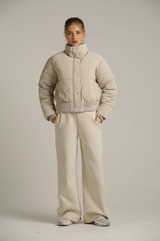 מעיל פוך קצר עם צווארון גבוה | קנת קול